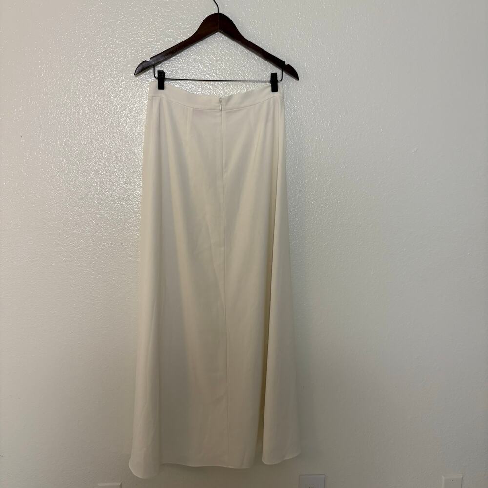 Catherine Malandrino White Wrap Tulip Helm Midi Skirt Quiet Luxury Resortcore